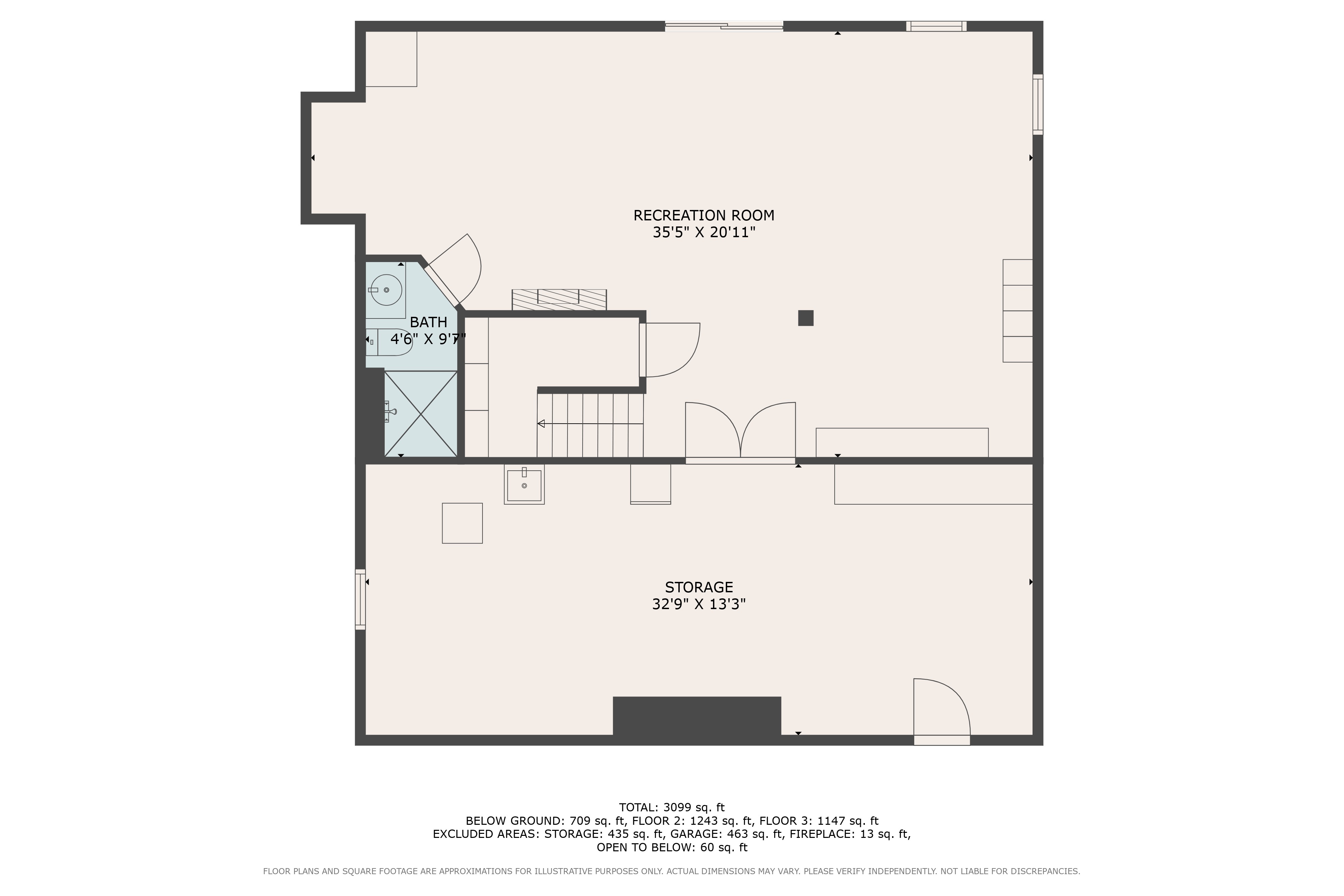 The Elmwood floor plan 1